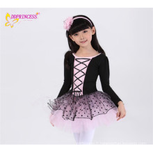 hot sellign enfants fille latine robe rose ballet Dance Wear robe de danse occidentale pour les filles